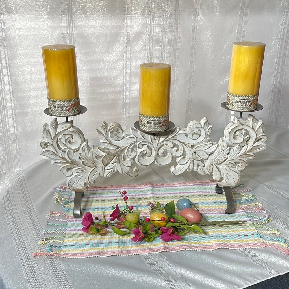 Pier1 Honeysuckle candles 4 total candle holder not included